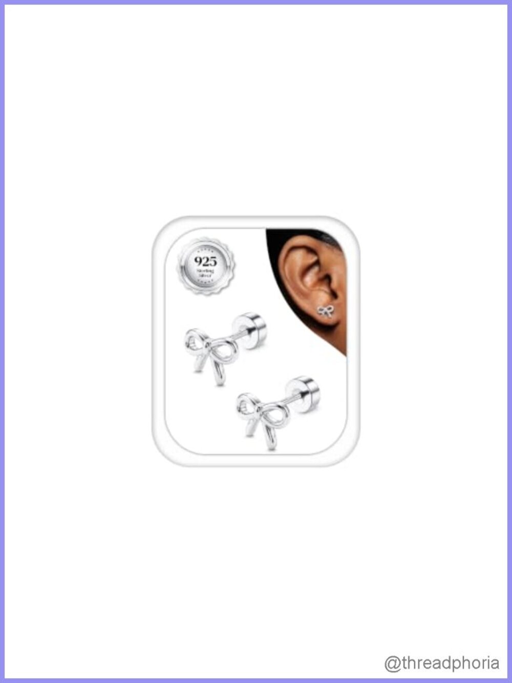 925 Sterling Silver Flat Back Stud Earrings Hypoallergenic Screwback